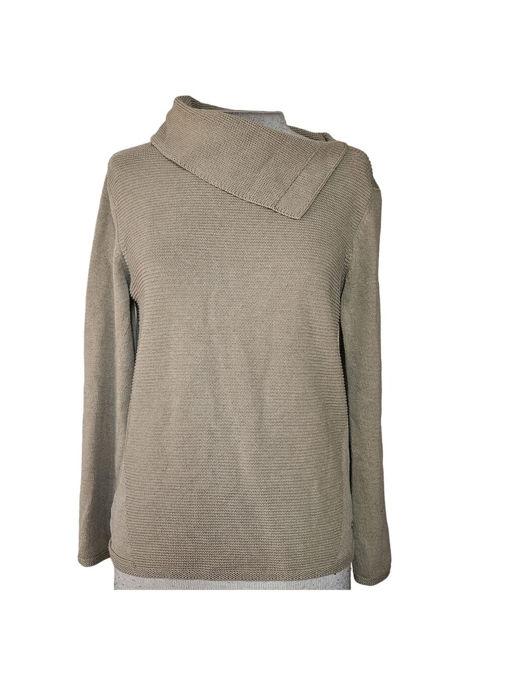 Olsen Beige Cowl Neck Sweater Size Small